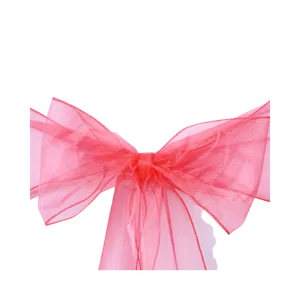 ORGANZA CHAIR SASH - CORAL