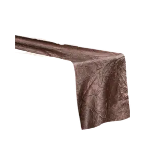CRINKLE TABLE RUNNER - CHOCOLATE BROWN