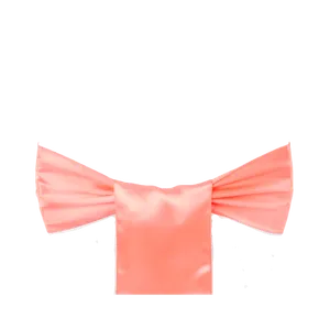 SATIN CHAIR SASH - CORAL 