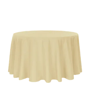120'' ROUND TABLE LINEN POLYESTER - CHAMPAGNE
