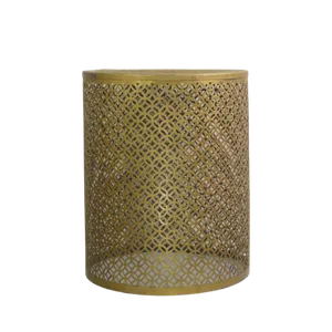 EYELET BARREL ACCENT TABLE - GOLD (M)