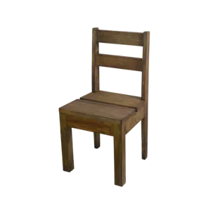 KIDS WOODEN CHAIR - BROWN