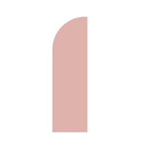 7' HALF ROUND WOODEN PANEL / BACKDROP - (DUSTY ROSE/MAUVE) - 2.5' x 7'