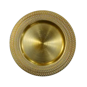 DECORATIVE ACRYLIC CHARGER - GOLD 