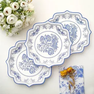 SPECIALTY DESSERT PLATE W/ SCALLOPED DESIGN - WHITE