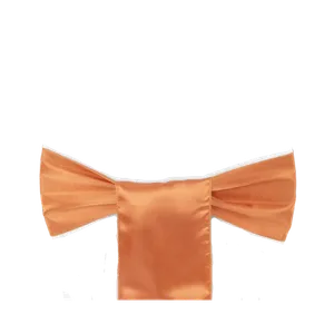 SATIN CHAIR SASH - BURNT ORANGE