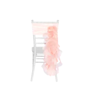 CURLY WILLOW CHAIR SASH - BLUSH/ROSE GOLD 