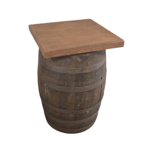 SQUARE TOP RUM BARREL COCKTAIL TABLE 