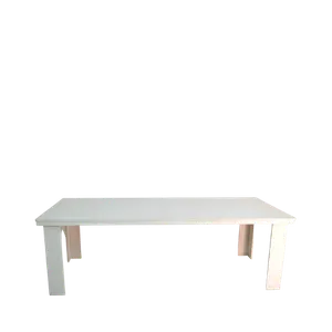 8ft WOODEN DINING TABLE - WHITE 8ft x 4ft