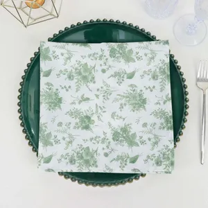 POLYESTER FRENCH TOILE TABLE NAPKIN - SAGE GREEN 