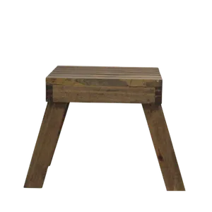 KIDS WOODEN STOOL - BROWN 