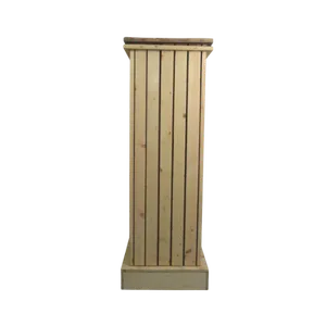 4ft SQUARE WOODEN PEDESTAL/PLINTH - NATURAL