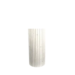 32” CIRCULAR WOODEN PEDESTAL - WHITE (M) 14” x 32”