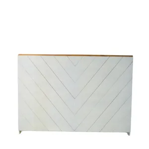 NEW 5ft CHEVRON WOODEN BAR COUNTER - WHITE