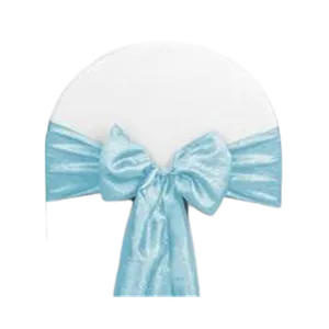 CRINKLE CHAIR SASH - LIGHT BLUE