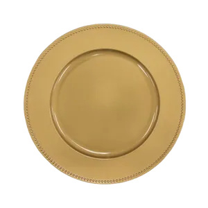 ACRYLIC BEADED CHARGER - GOLD