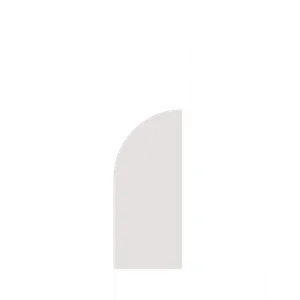 5ft HALF ROUND WOODEN BACKDROP - WHITE 5ft x 2.5ft