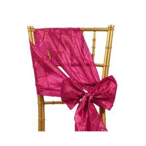 PINTUCK CHAIR SASH - FUCHSIA PINK