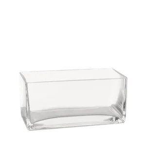  SQUARE GLASS VASE - CLEAR 10