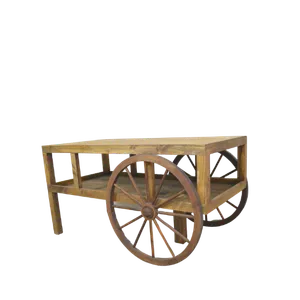 WOODEN RUSTIC MARKET CART - 60