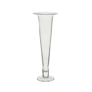 TRUMPET GLASS VASE - CLEAR 9