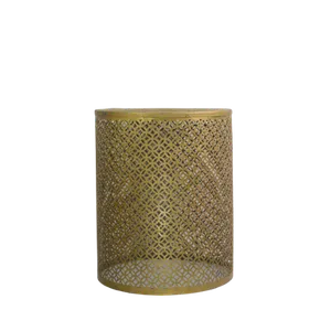 EYELET BARREL ACCENT TABLE - GOLD (S)