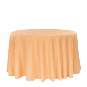 120'' ROUND TABLE LINEN POLYESTER - PEACH