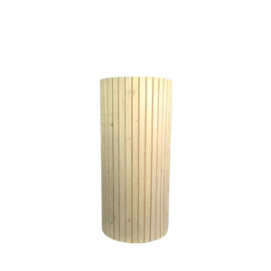 36” CIRCULAR WOODEN PEDESTAL - NATURAL 16” x 36”	 