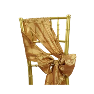 PINTUCK CHAIR SASH - GOLD 