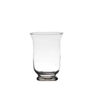 SHORT FLARE GLASS VASE- CLEAR 5.5