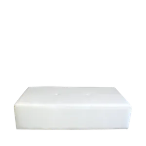 6ft RECTANGULAR OTTOMAN - WHITE 6ft x 3ft