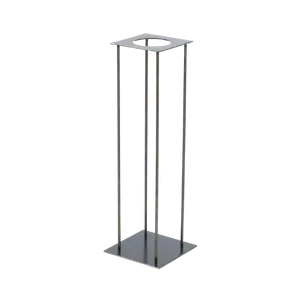 METAL FLORAL TABLE STAND - SILVER 8