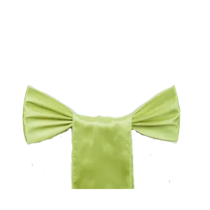 SATIN CHAIR SASH - LIME GREEN