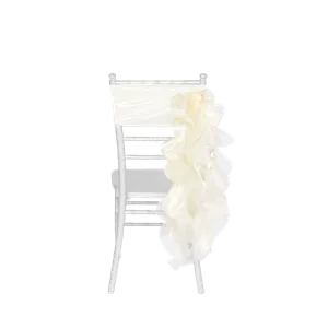CURLY WILLOW CHAIR SASH - IVORY