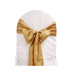 CRINKLE CHAIR SASH - GOLD