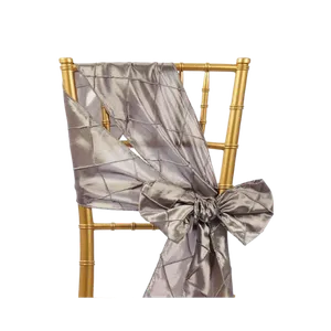 PINTUCK CHAIR SASH - SILVER