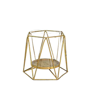 GEOMETRIC CANDLEHOLDER - GOLD (L)
