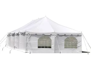 20x40 Pole Tent w/ Sidewalls (White)