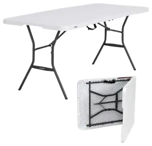 8ft Fold-In-Half Banquet Table