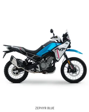 CF Moto 450 MT, Dual Sport. Model 2026, top case.