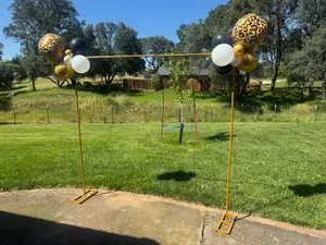Gold Rectangle Backdrop (Balloons not included)