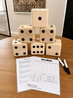 Yardkle Giant Wooden Dice Game