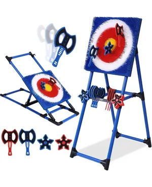 Axe Throwing Bristle Target w/ Axes &Throwing Stars 