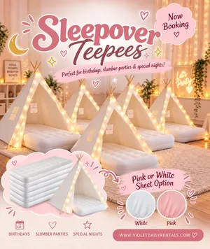 Sleepover Teepees (set of 6) 