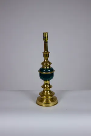 Green + Bronze Table Lamp