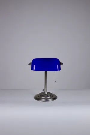 Blue Bankers Lamp