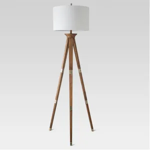 Wooden Tripod Lamp