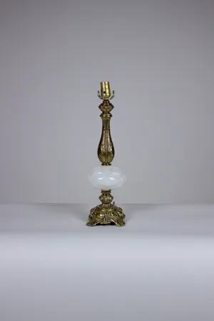 Bronze + White Table Lamp