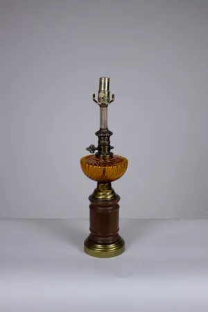 Brown + Amber Table Lamp