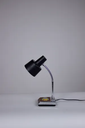Black + Brown Desk Lamp
